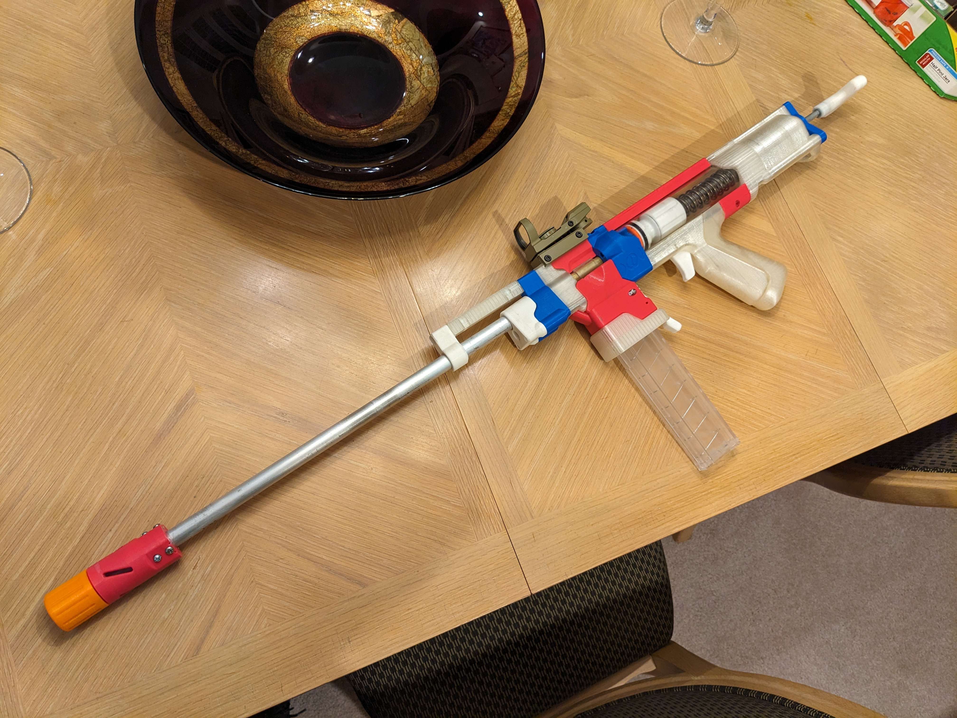 Harpoon (extended prime Skewer) - Nerf Blaster Homemade