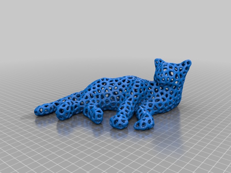 Miniatura 2 do modelo 3D Voronoi Cat Tea Light