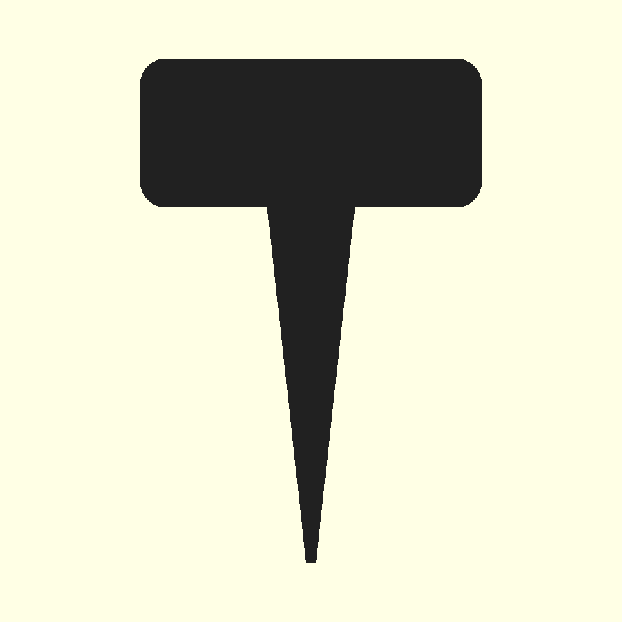 Custom Garden Markers (Parametric) — Herb & Plant Labels, Prints Flat