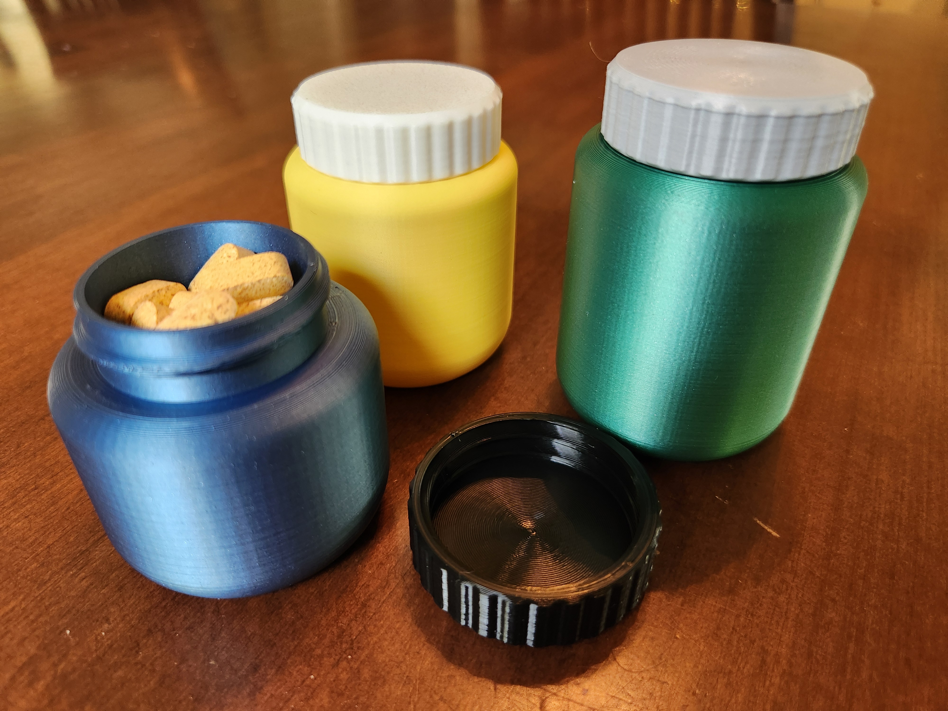 Pill Packer Bottle (Parametric) 3D model thumbnail