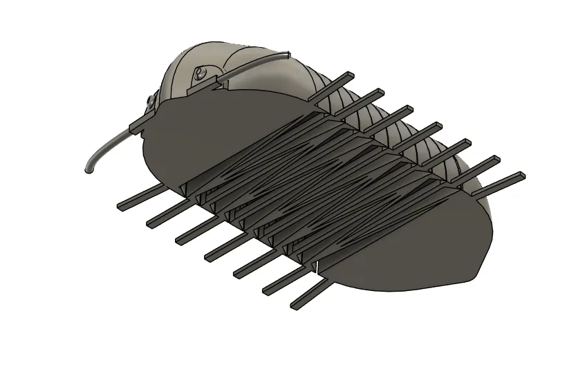 Compliant print-in-place Isopod / woodlouse / roly-poly toy by ...