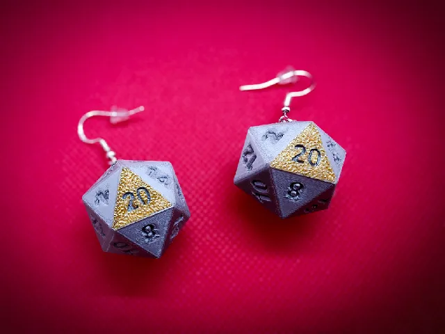 D20 Dice - Dungeons and Dragons Earrings