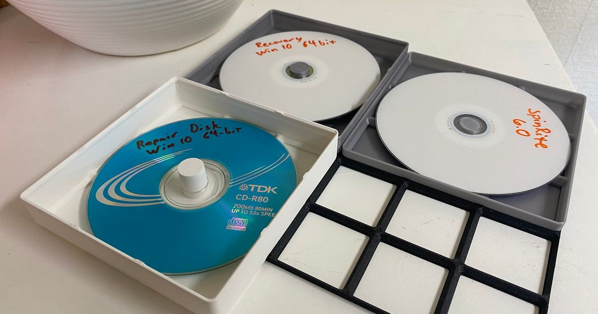Gridfinity CD / DVD bins by Patrik | Download free STL model