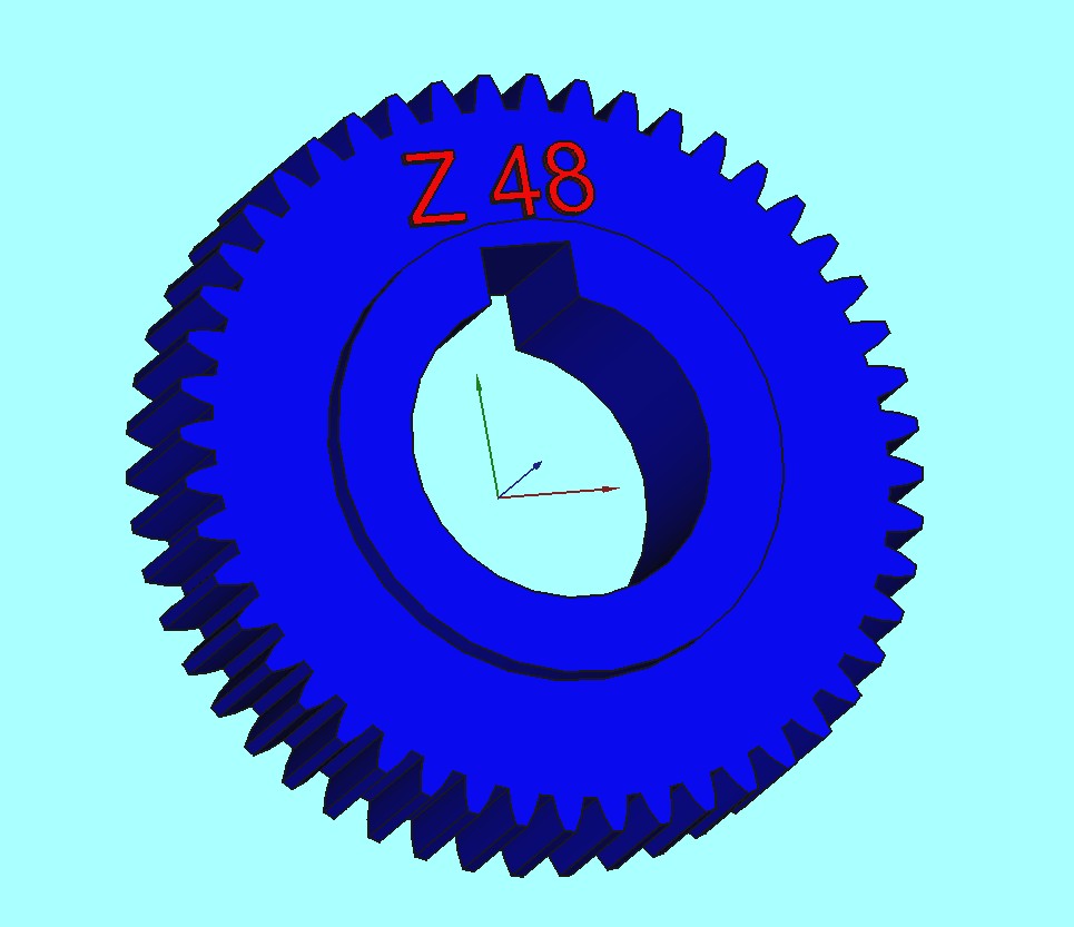 Zahnrad gear Z 48 Bernardo P 600 G