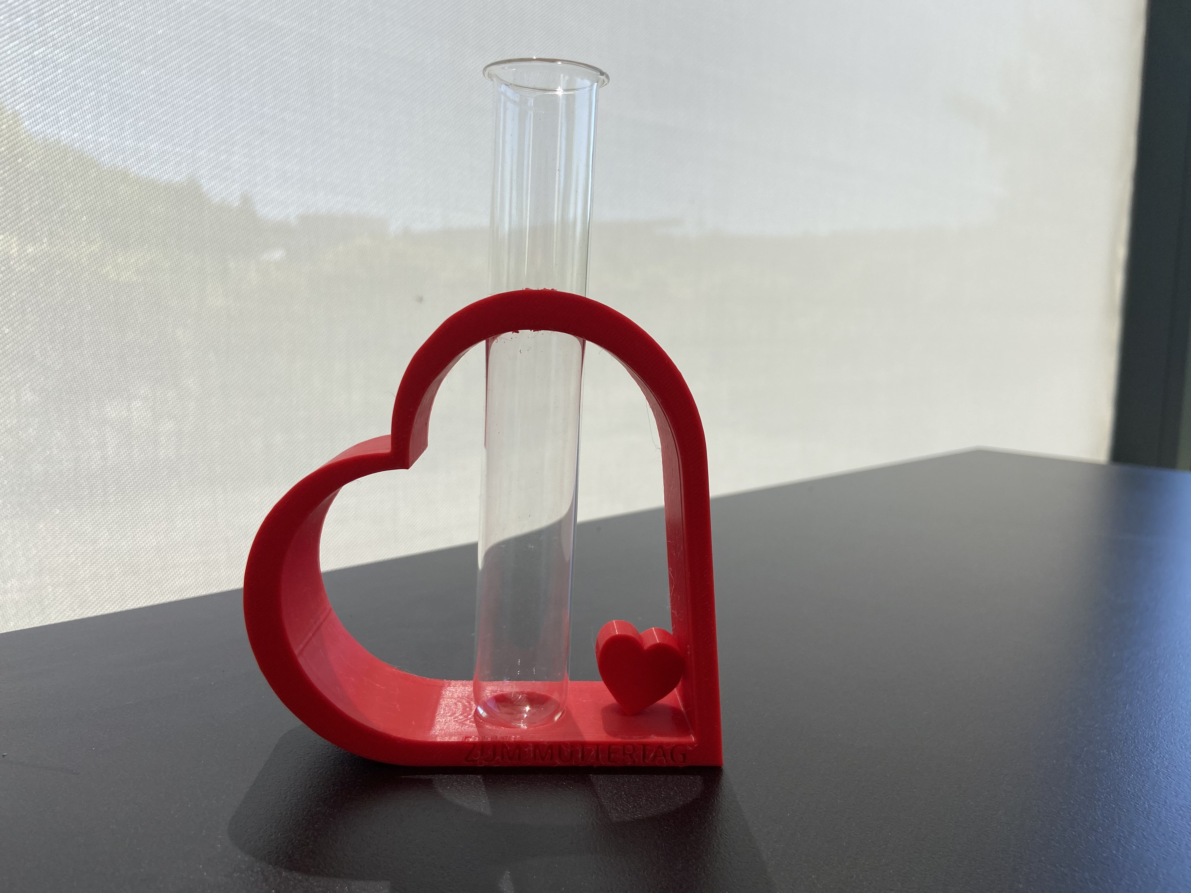 For Mother's Day Heart / Zum Muttertag Vase für Reagenzglas