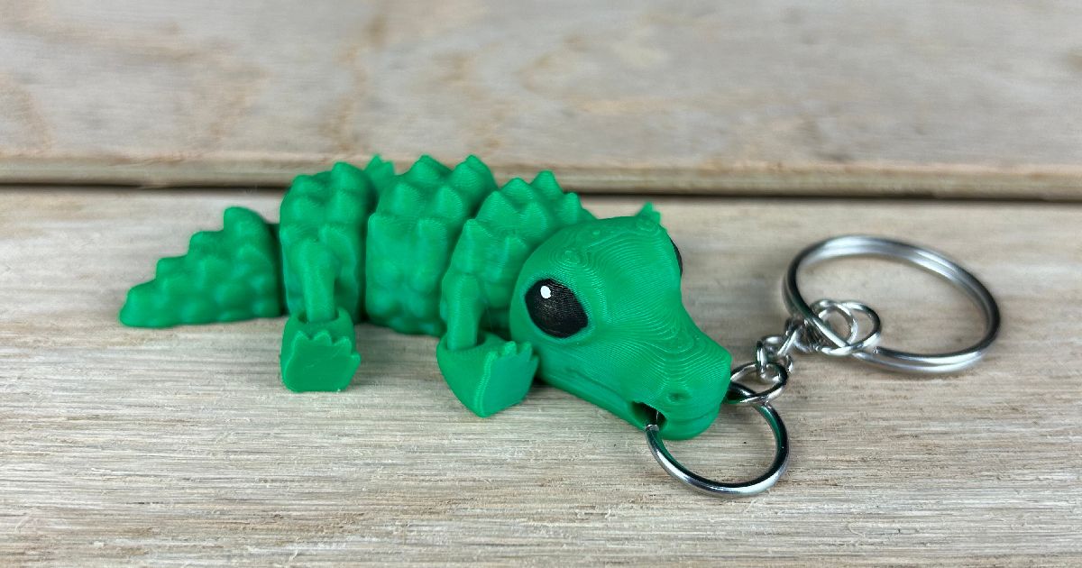 Gator Fidget with Movable Legs Keychain by Built_Over_Bot | Printables ...