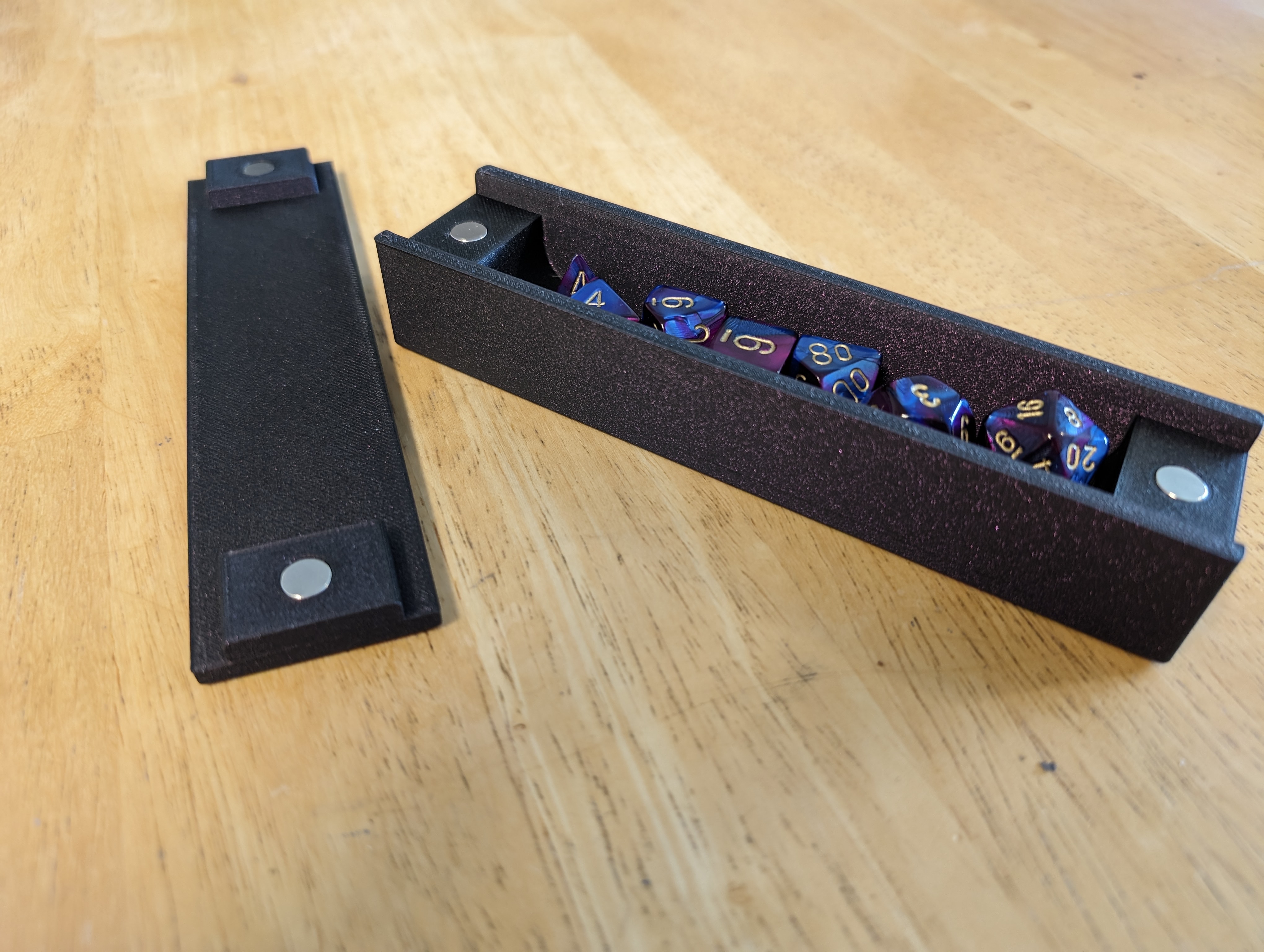 Dice Box with Magnetic Sliding Lid