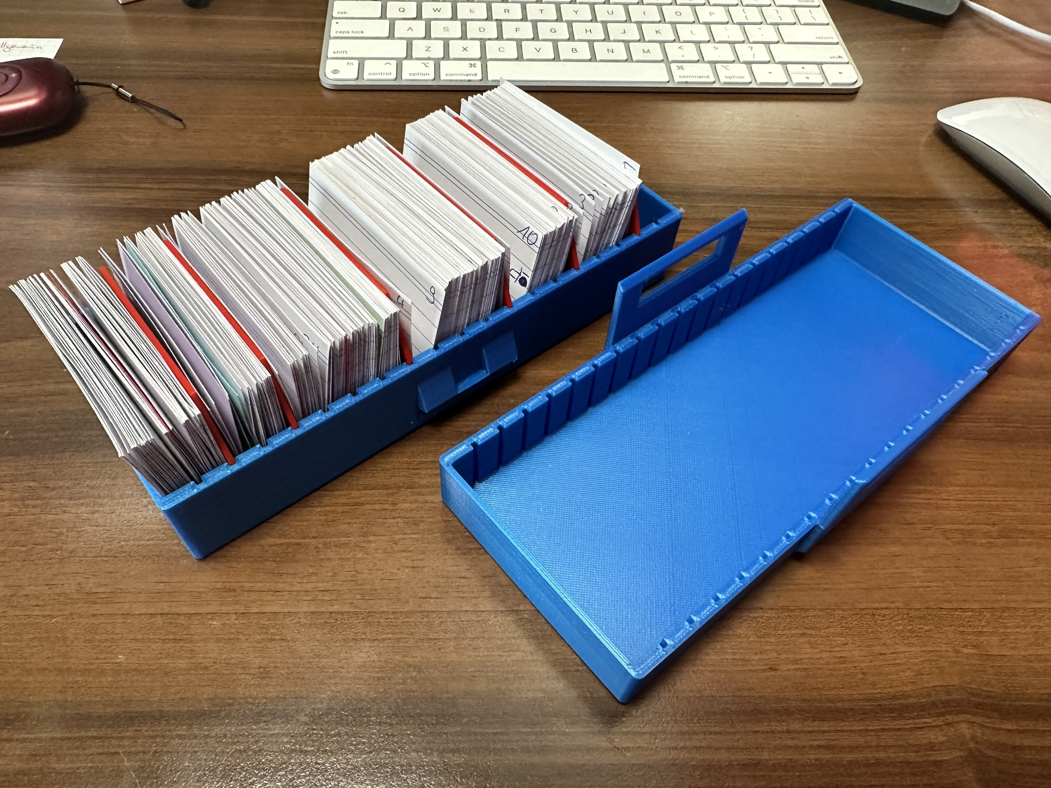 Index card box V2  (DIN A8) with flexible separators and Cover