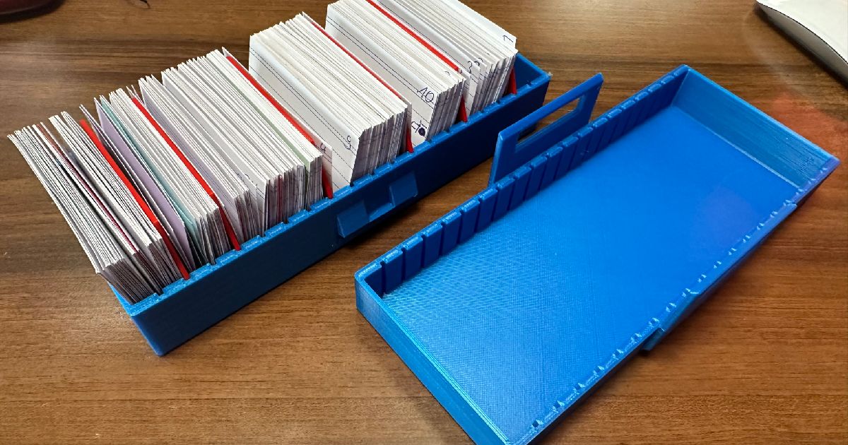 Index card box V2 (DIN A8) with flexible separators and Cover by hoeni