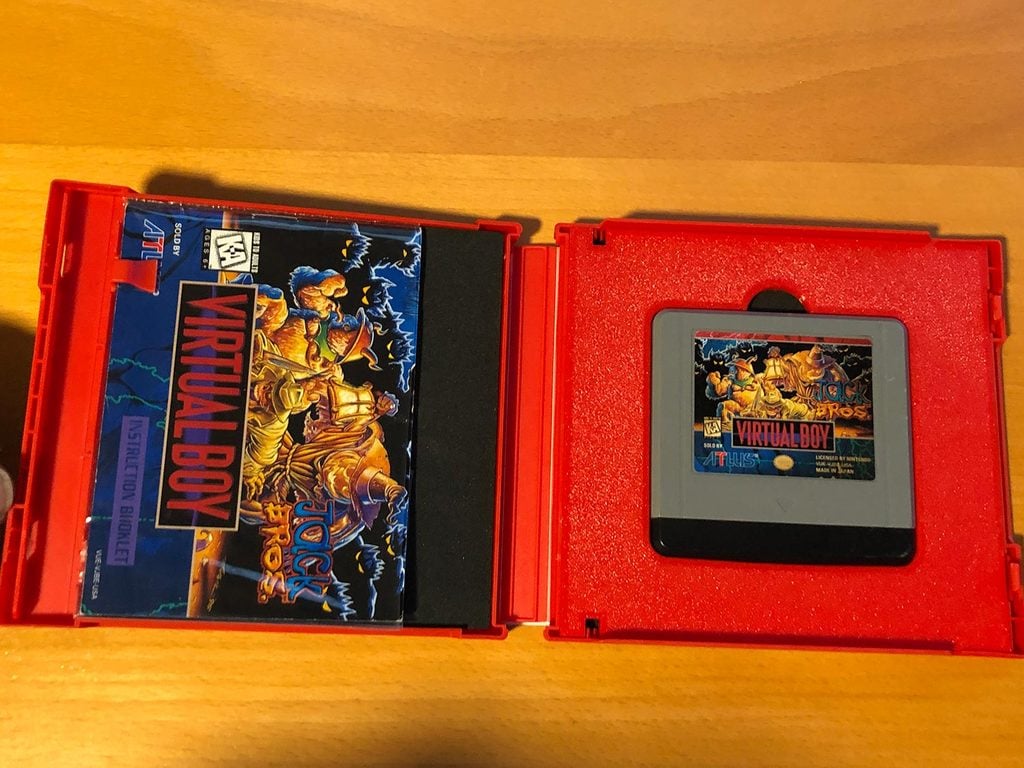 Nintendo Virtual Boy games 3D printed insert for Nintendo DS cases