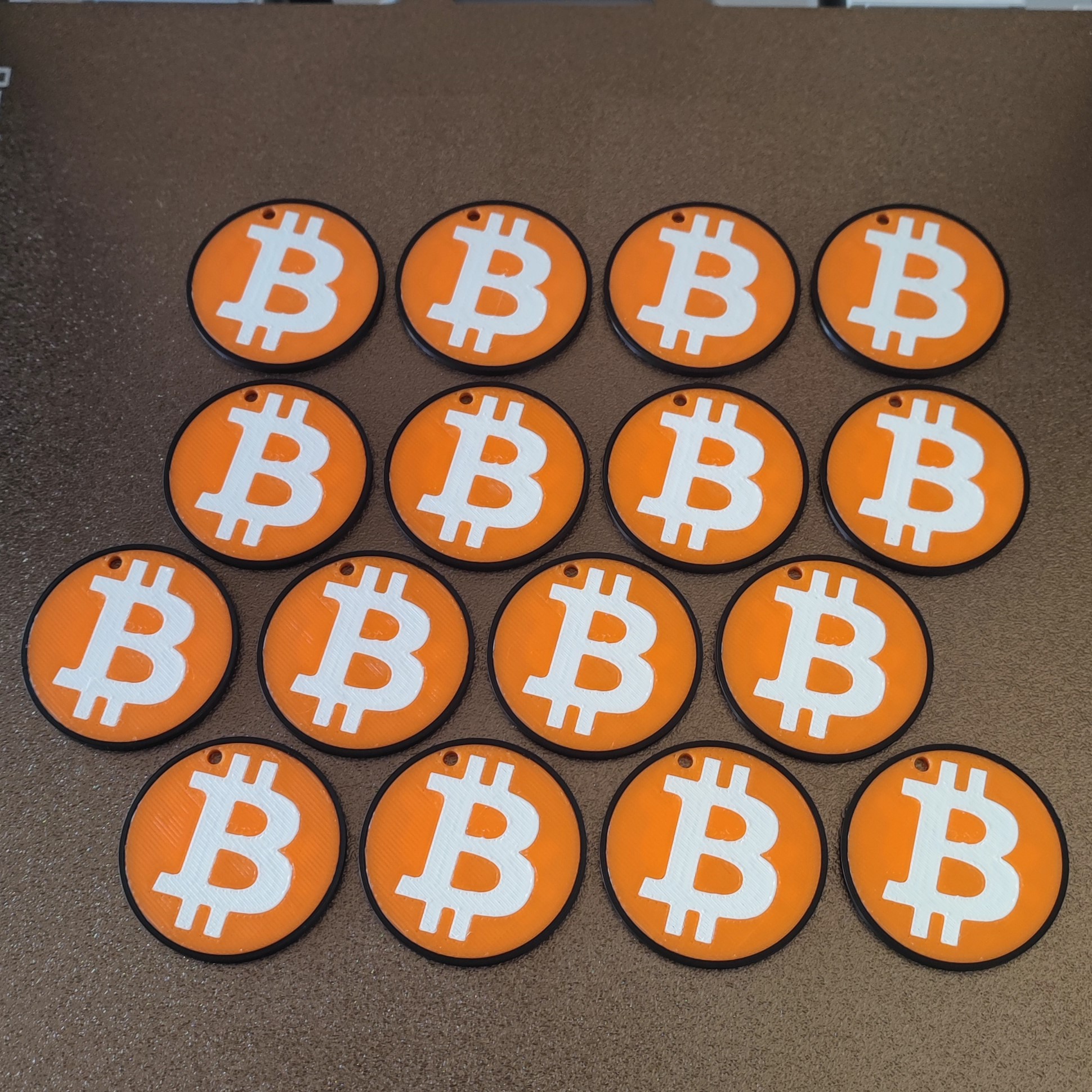 Bitcoin logo keychain