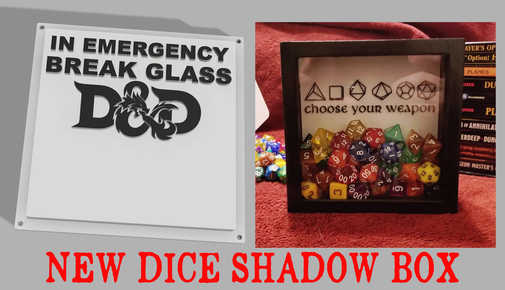 UPDATED - 3D Printed DnD Dice Shadow Box