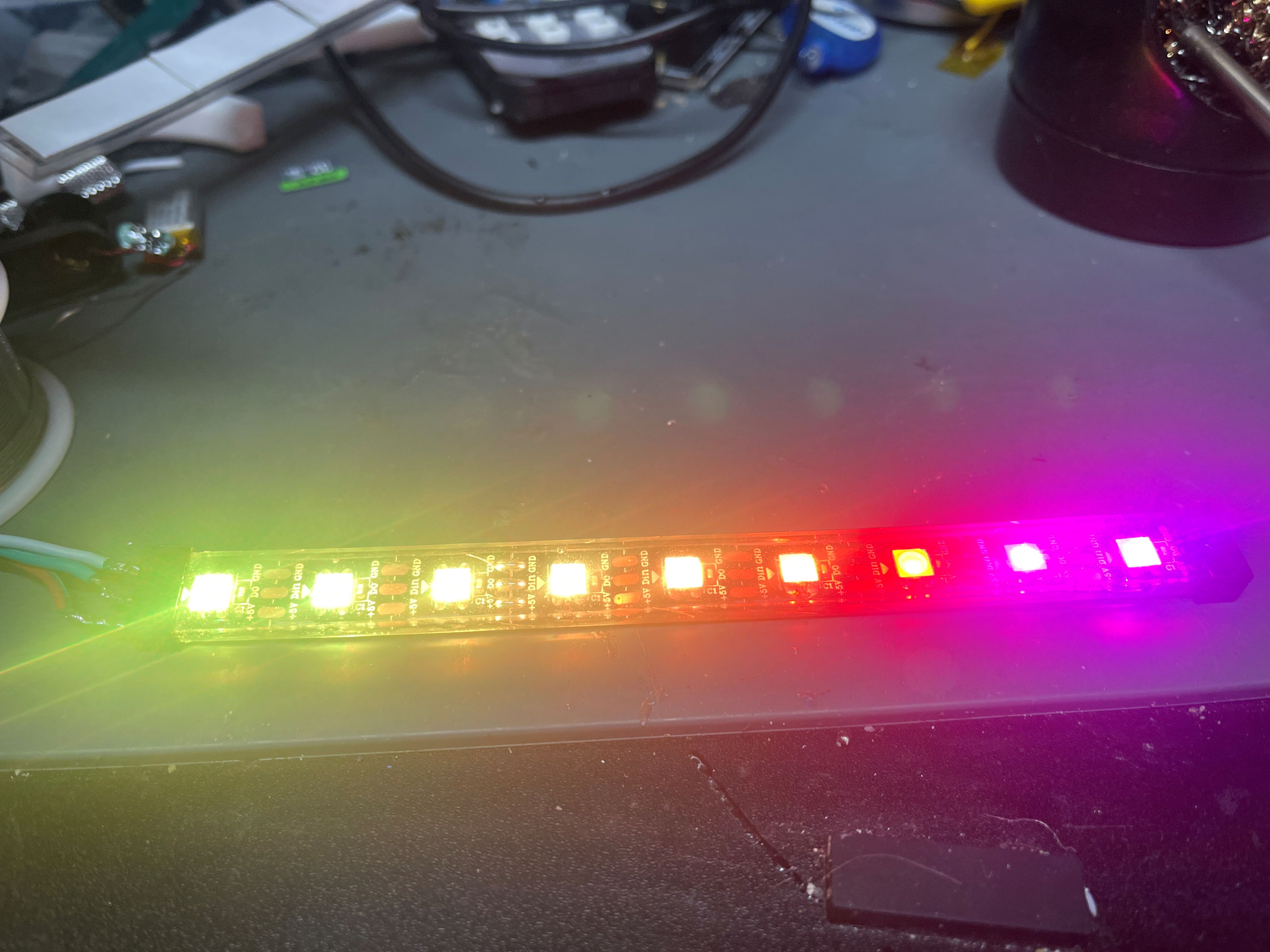 End caps and funnel for LED set
