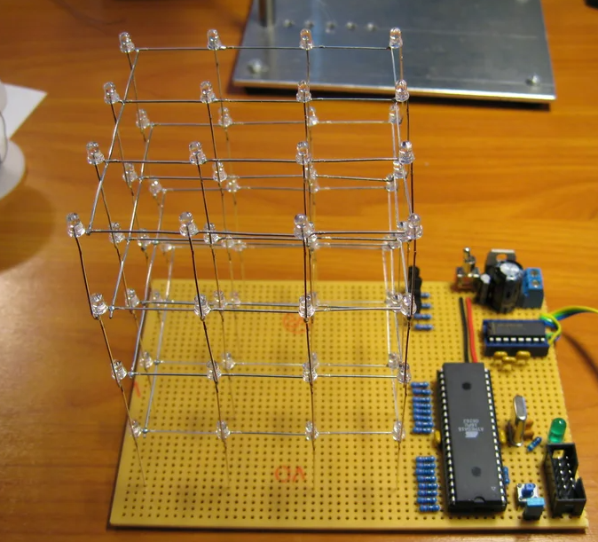 template for 4x4x4 LED cube by 3Dinfinity | Download free STL model ...