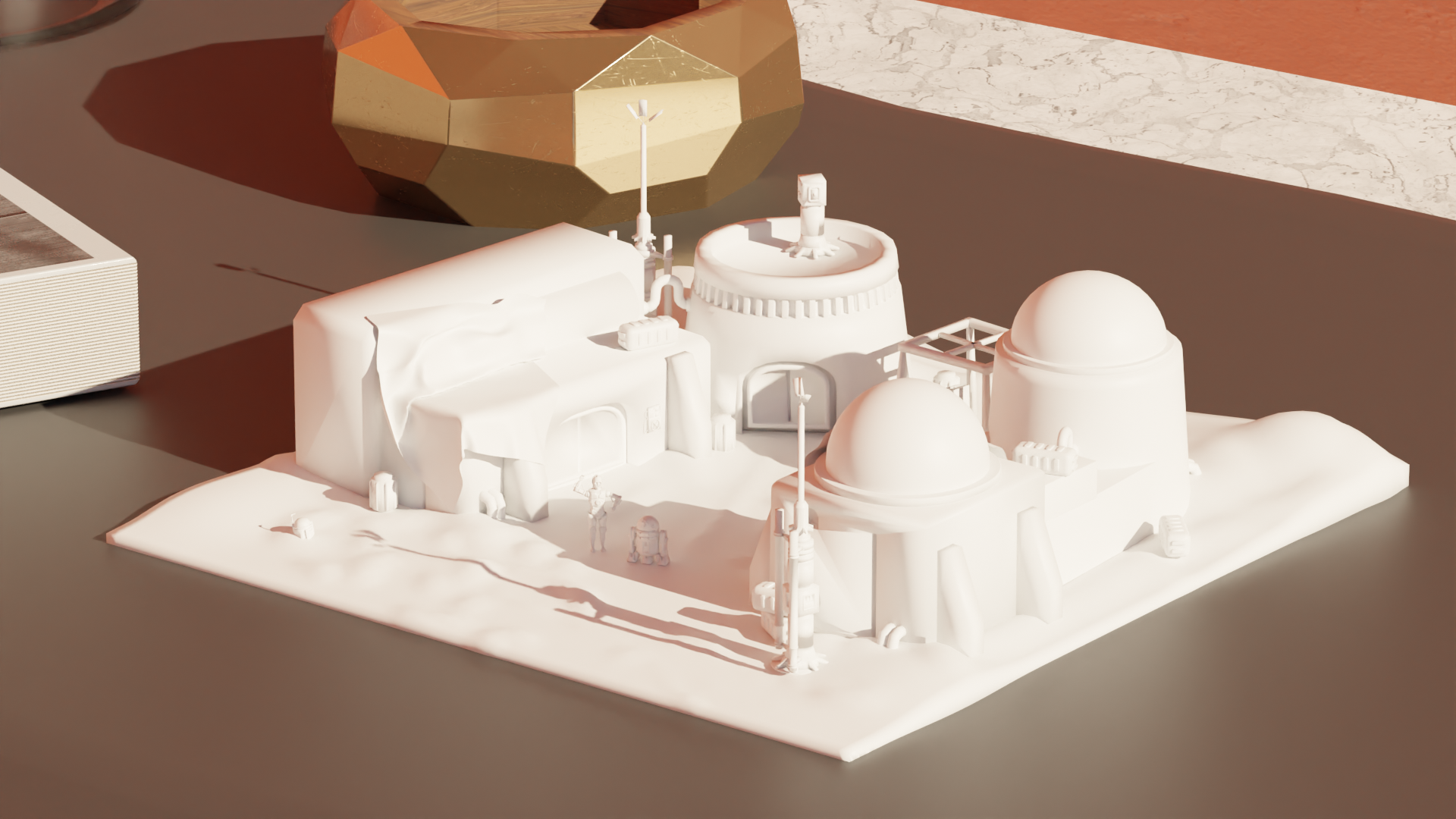 C3-PO, R2-D2, Tatooine - Star Wars Home Decoration
