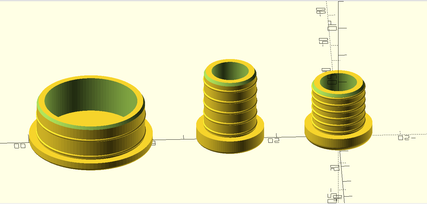 Flexible Rohrendkappe / Flex Pipe End Cap  / Anpassbares / Customizable OpenSCAD- Script