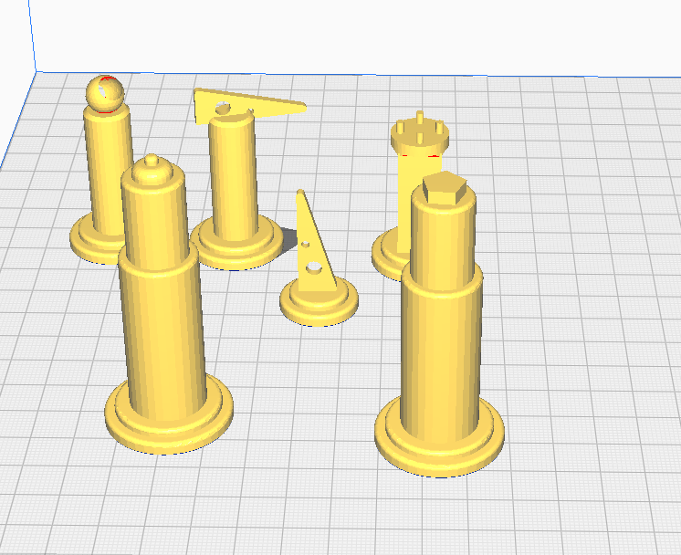Minimalistic geometric chess pieces