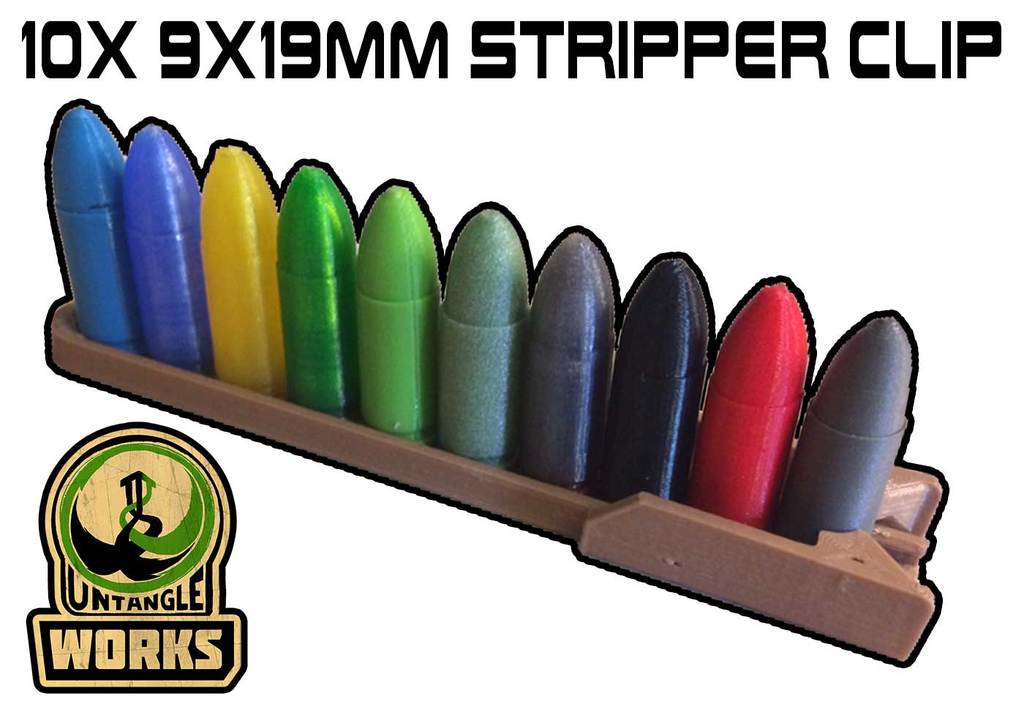 UNW 10x 9x19mm stripper clip