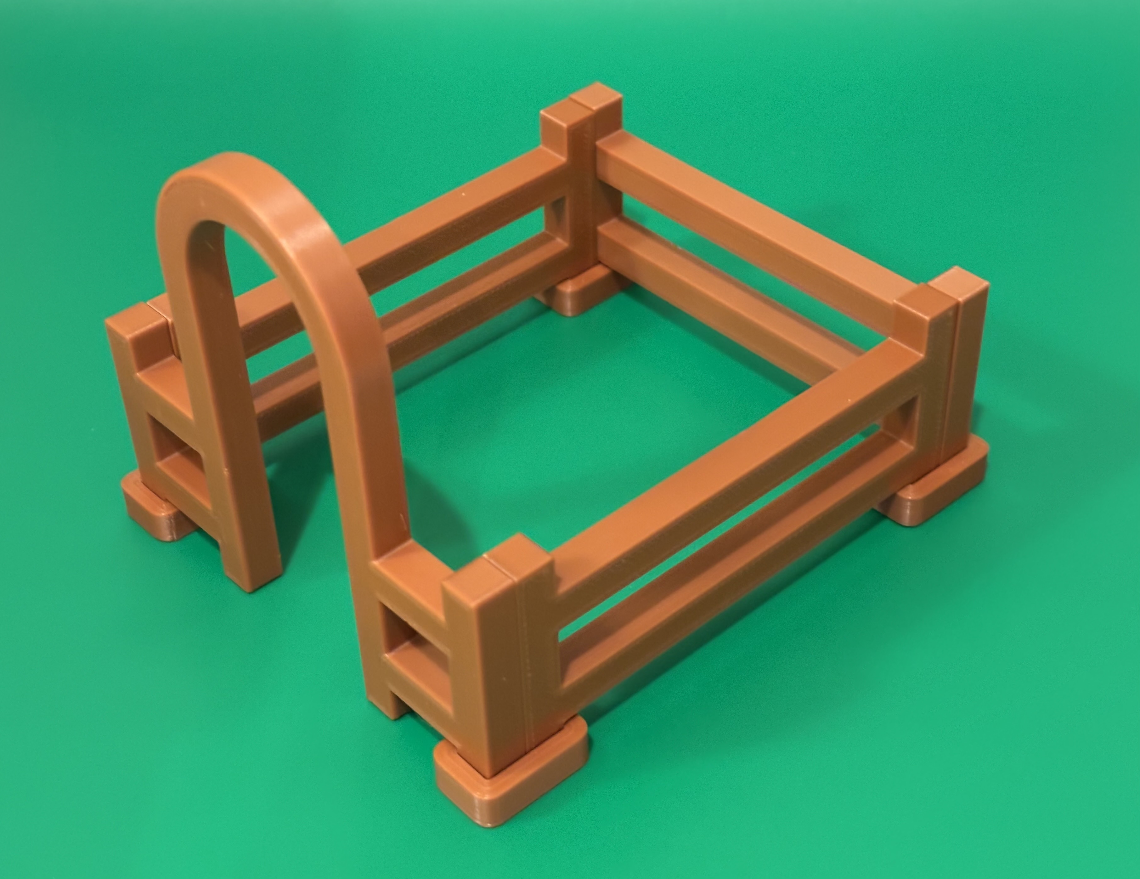 Simple Toy Fence with Gateway and Connector Ring 3D model