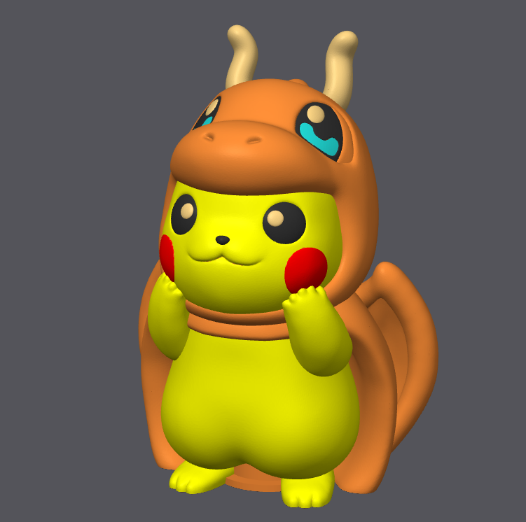 Pikachu / Dragonite Cosplay Piggybank No Supports