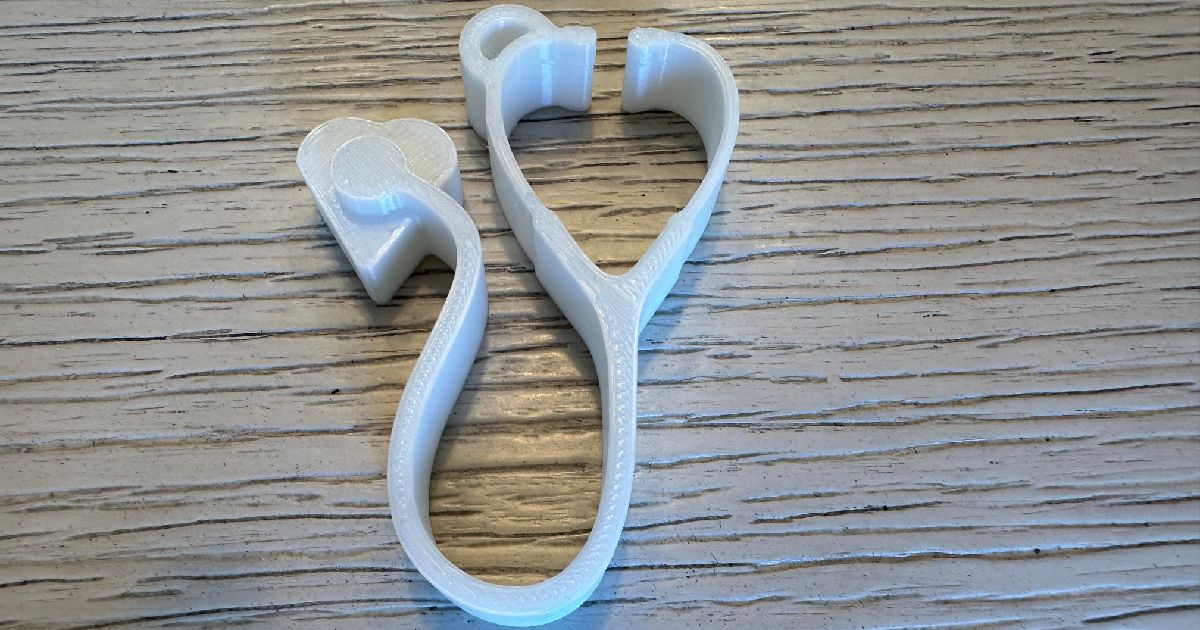 Nurse Stethoscope Keychain by Max Munson Download free STL model