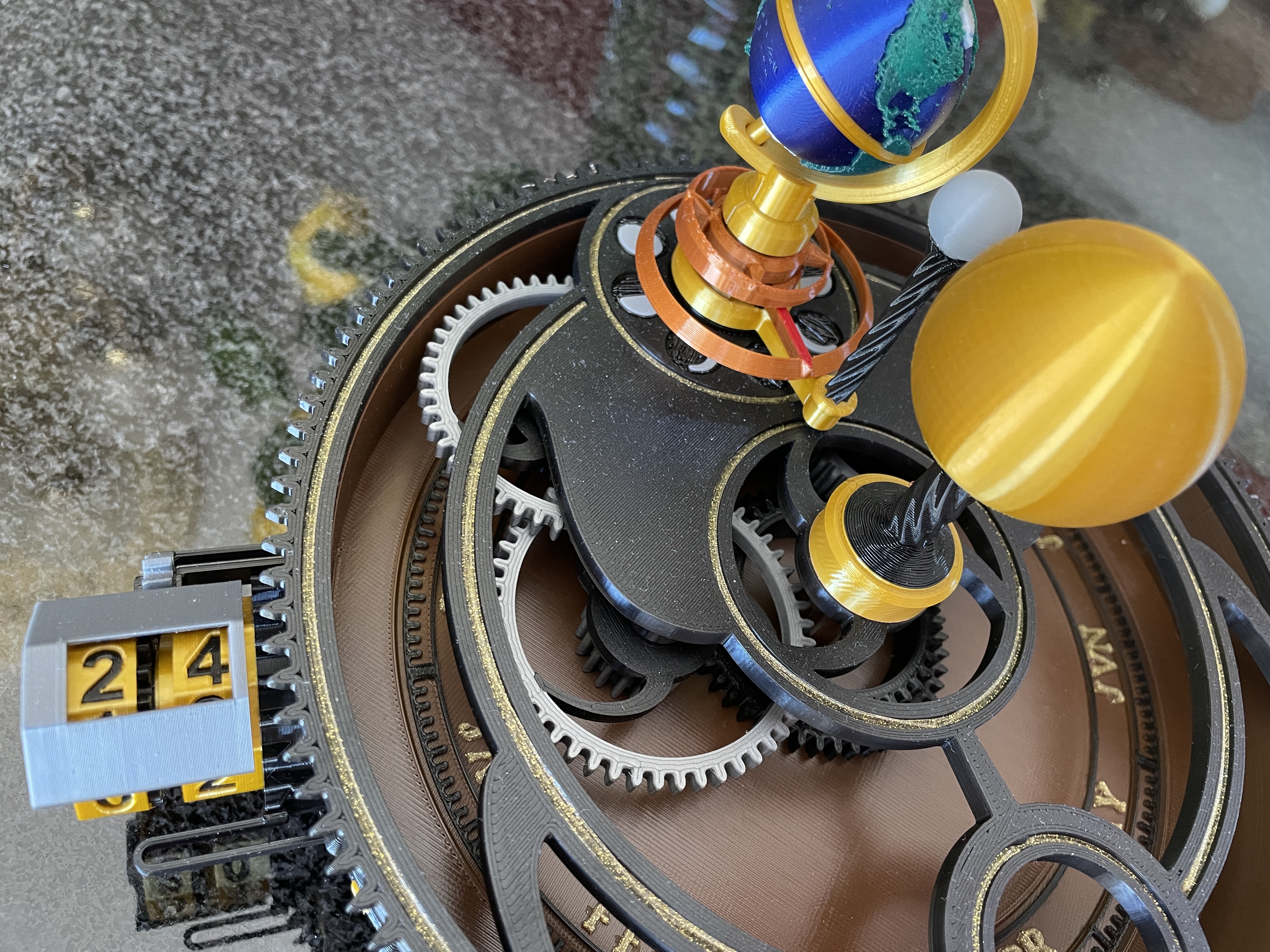 Orrery with editable month text and color-coded earth and other parts — thumbnail 5