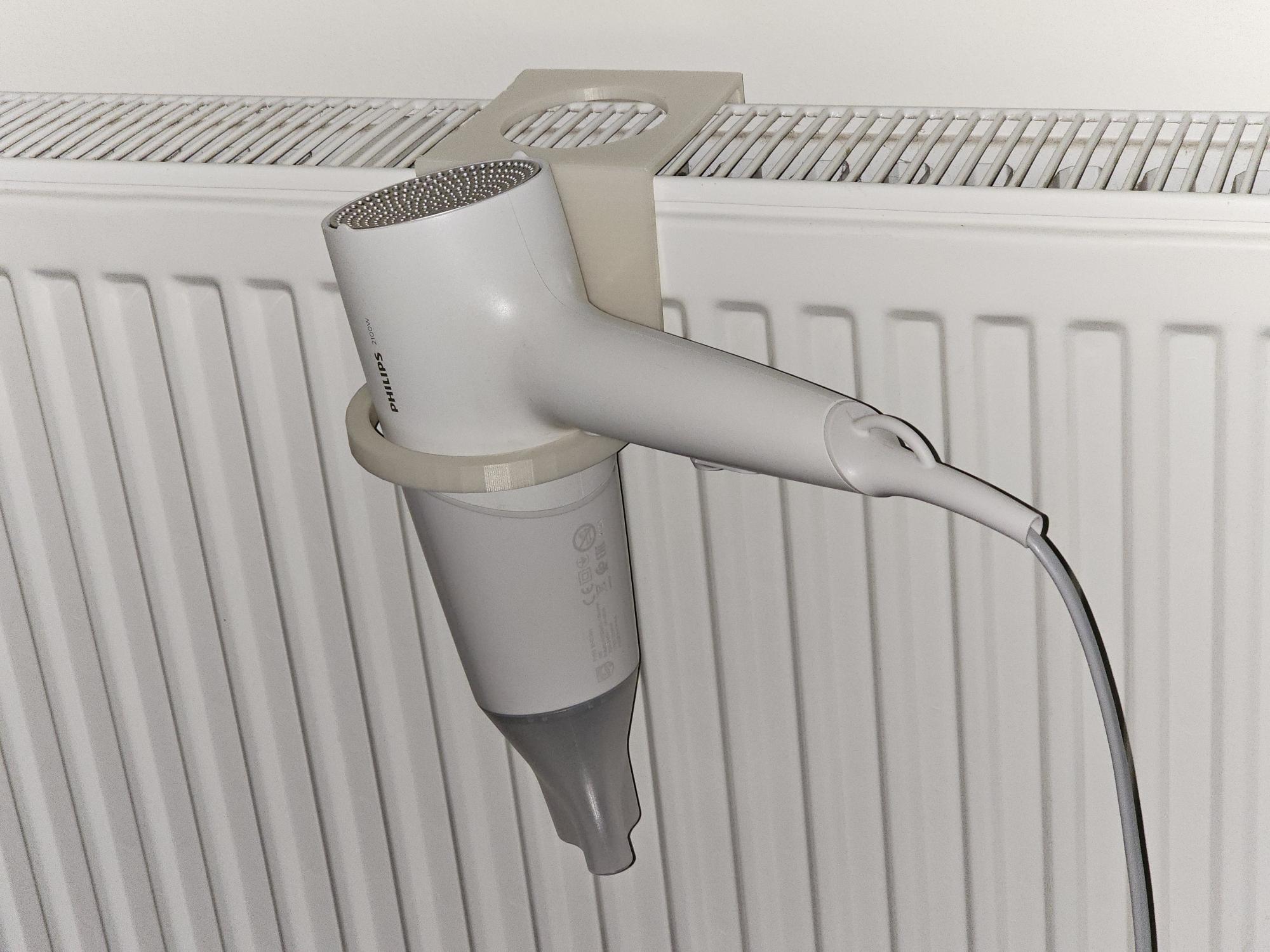 Hair Dryer Fan Mount for Radiators of 57,82,102mm depth
