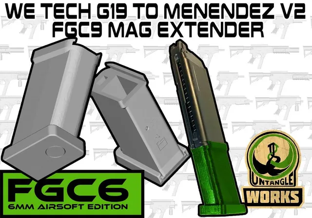 WE TECH G19 to Menendez v2 FGC9 mag extender