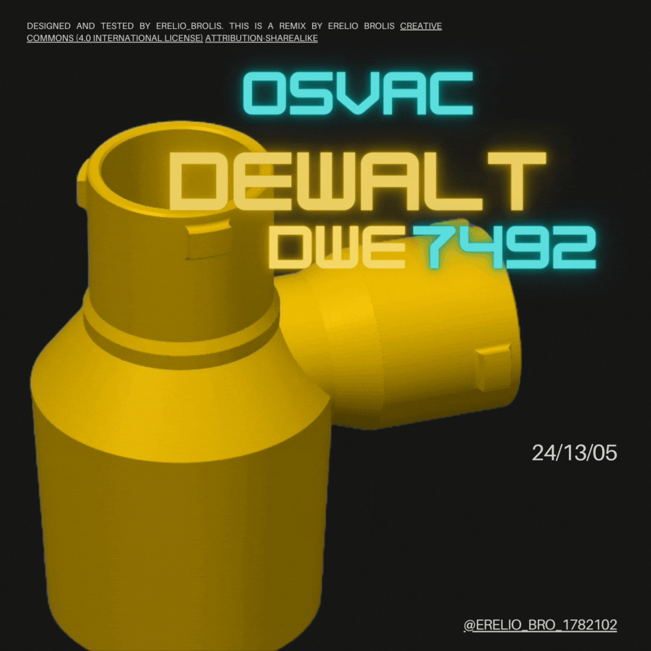 osVAC Adapter M32-M32-D60 Dewalt 7492