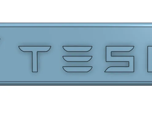 Tesla logo Keychain