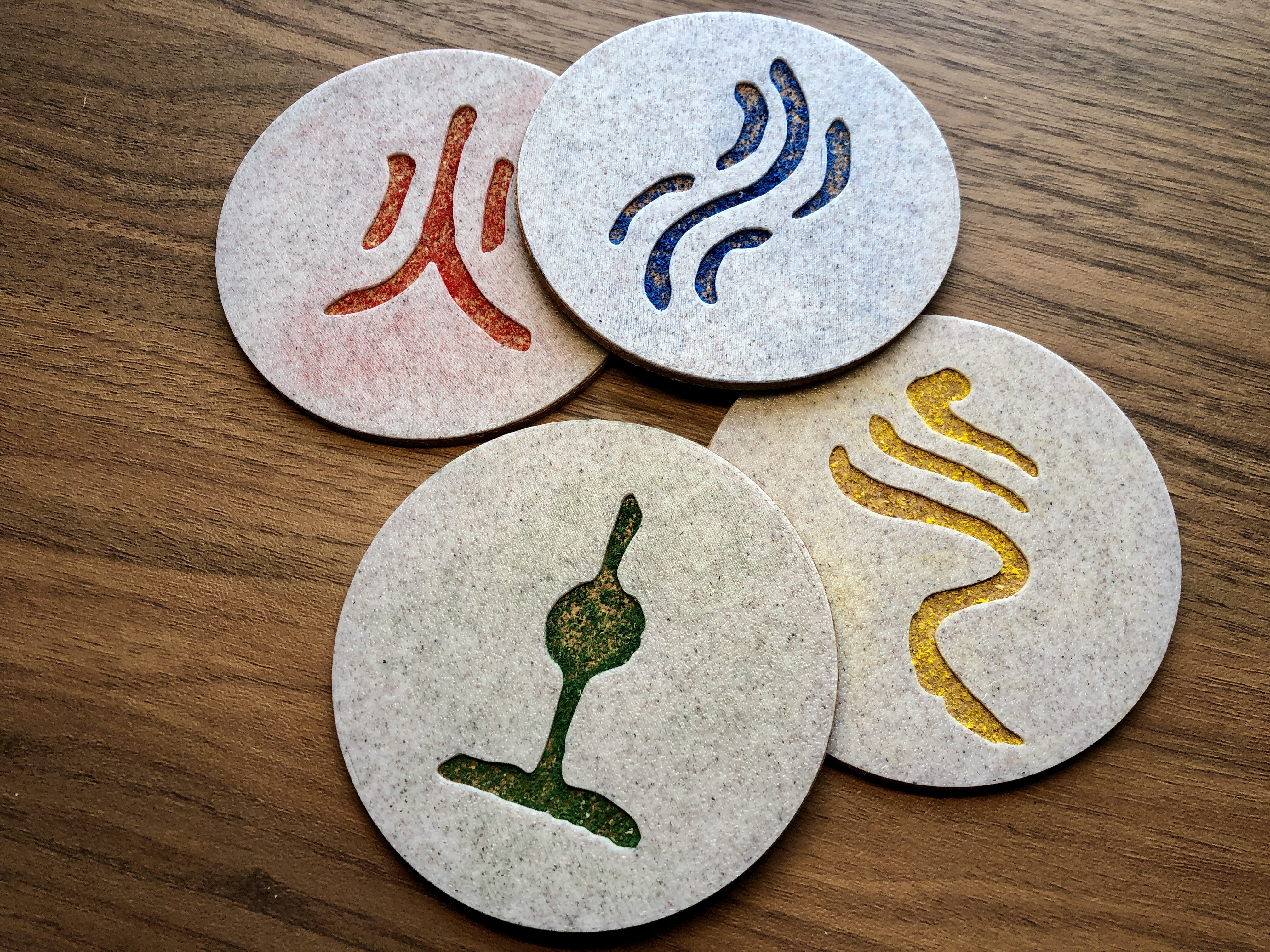 ATLA Avatar: The Last Airbender Chinese Character coasters