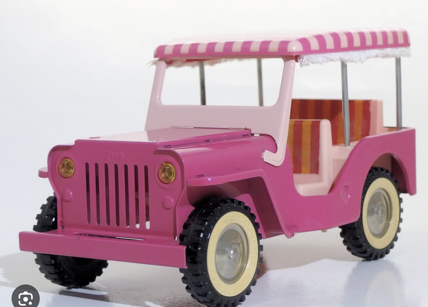 Outlets Vintage Antique Tonka pink Jeep Surrey