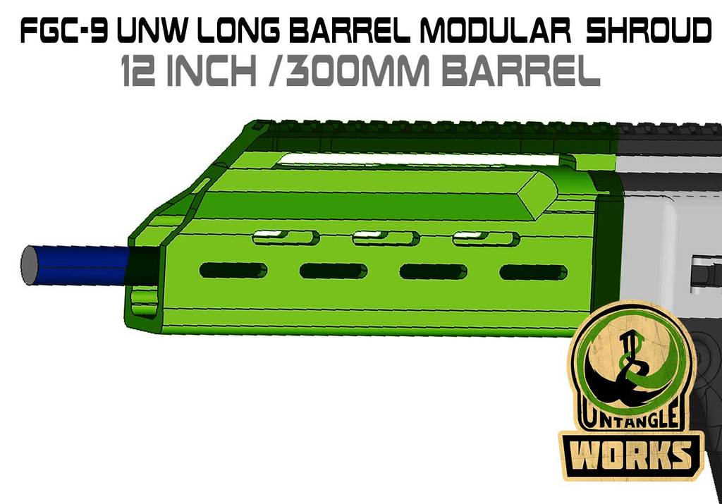 FGC-9 UNW 2021 Long barrel modular shroud set 