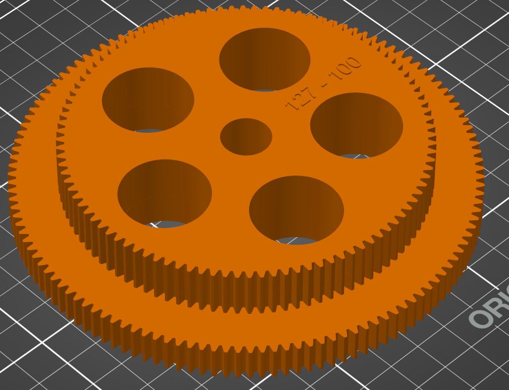 Doppelzahnrad 100-127 für Bernardo P600G, Double gear for Bernardo P600G