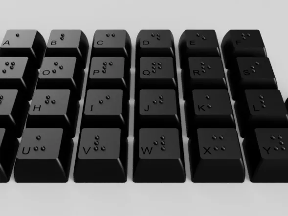 Assistive Braille Keycaps for Cherry MX Switches