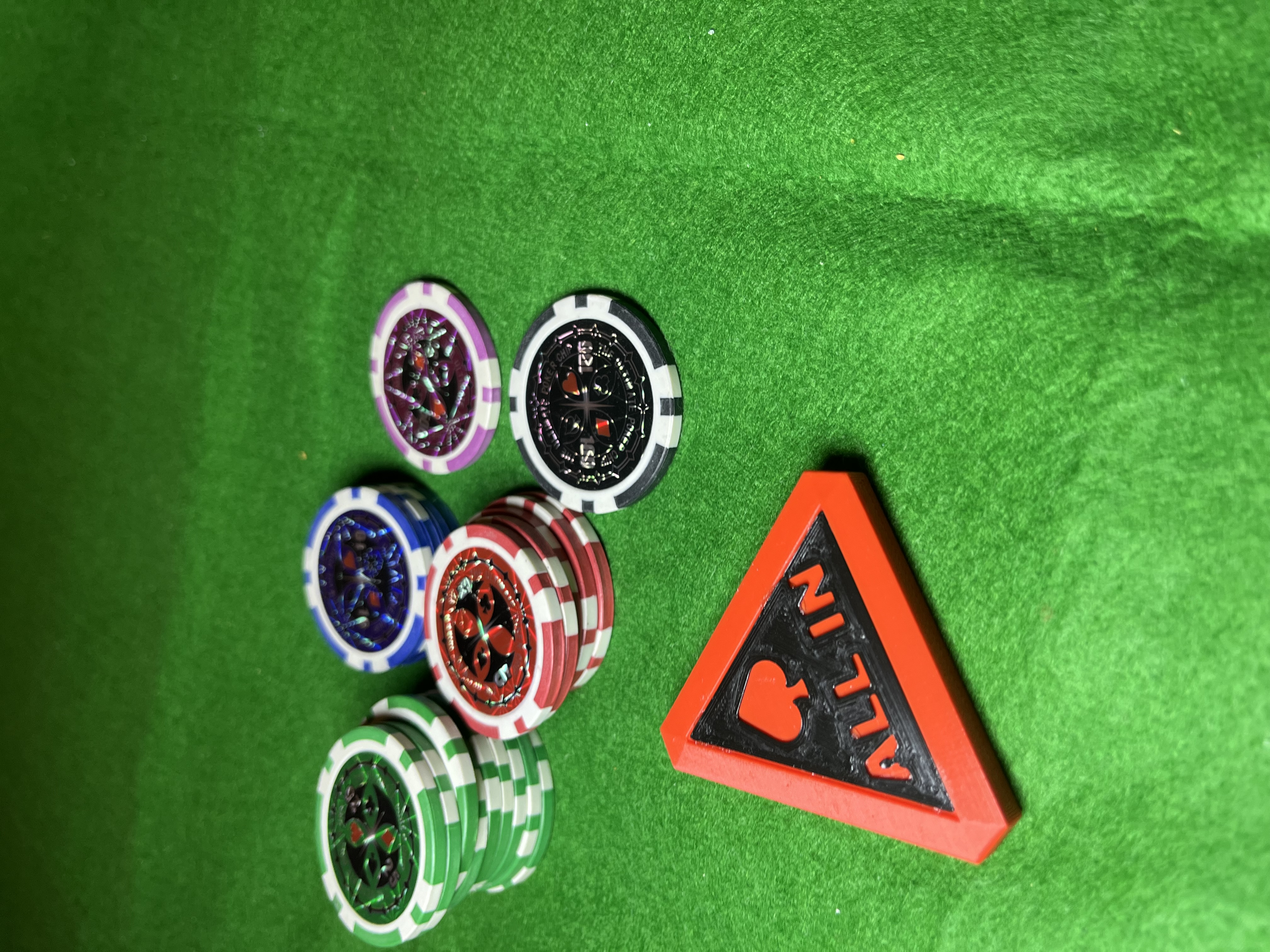 All-in Poker chip triangle