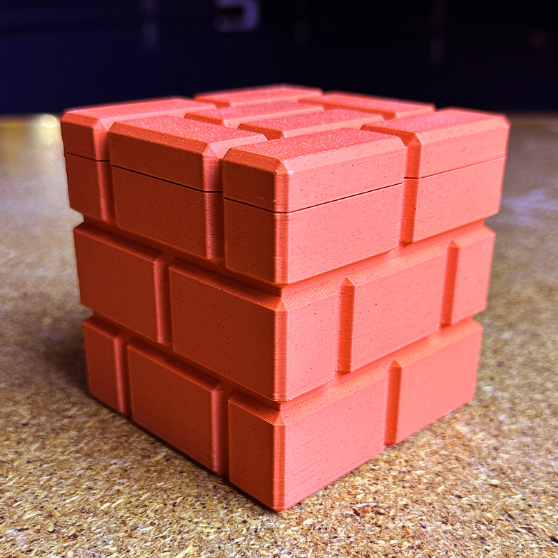 Mario Brick Box with Magnetic Lid