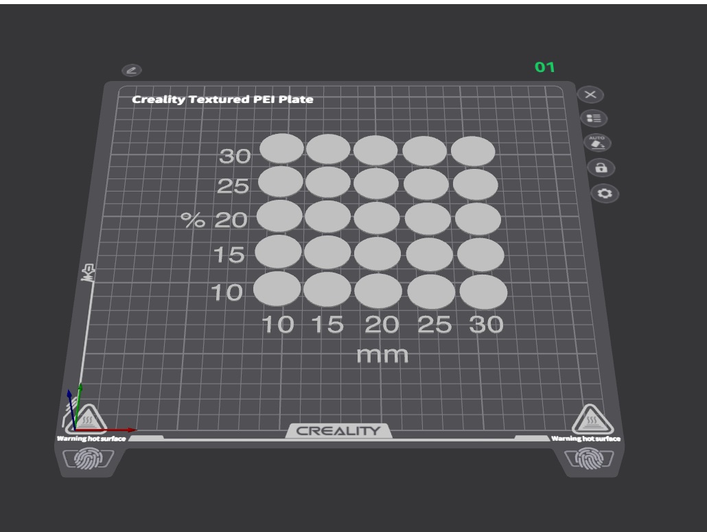 Creality K2 Ironing Calibration Test (10–30% Flow / 10–30 mm/s) – Smooth Top Layer 3D model by Martin Dugdale