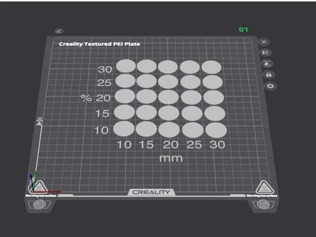 Creality K2 Ironing Calibration Test (10–30% Flow / 10–30 mm/s) – Smooth Top Layer