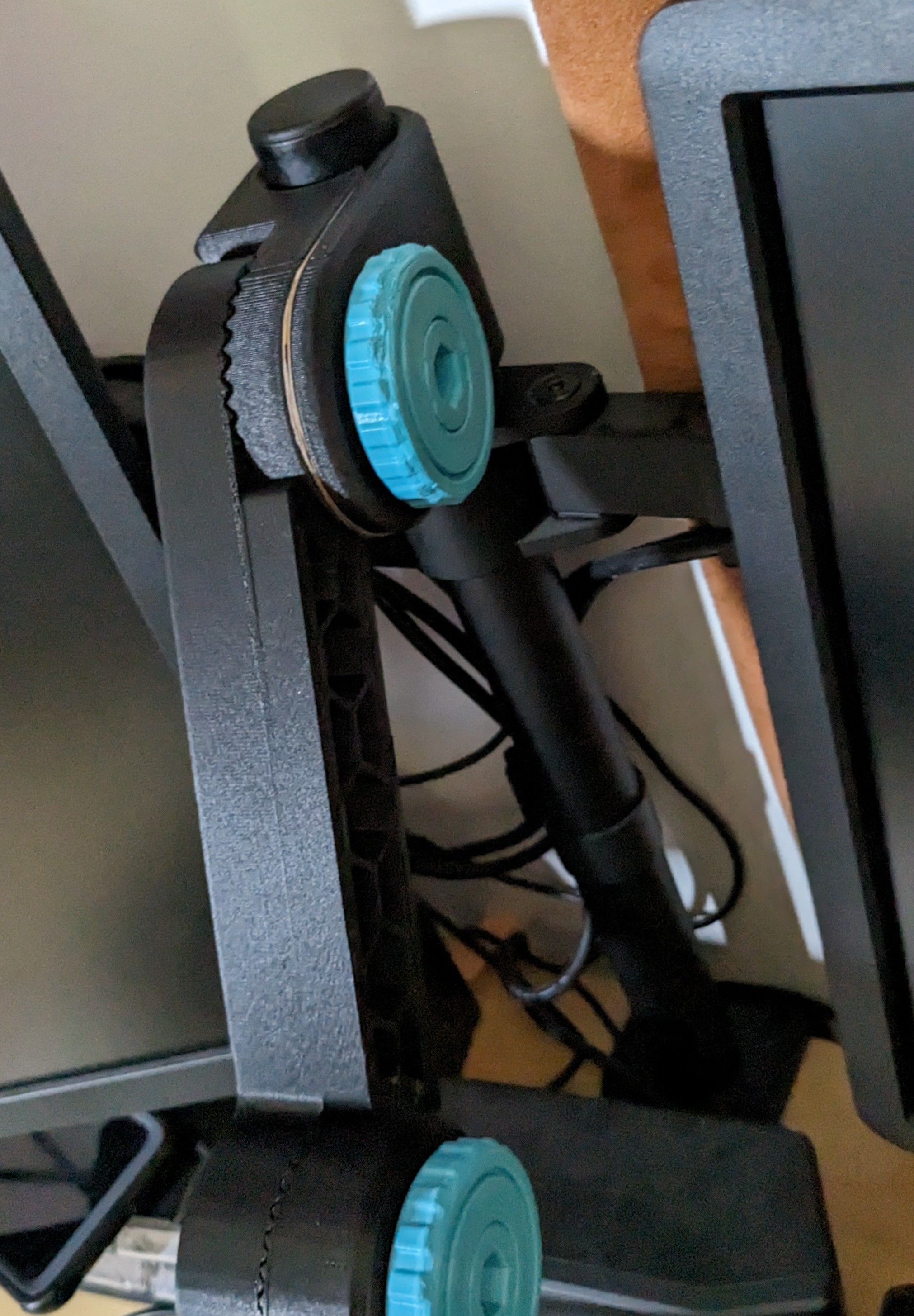 Clamp mount for monitor stand pole