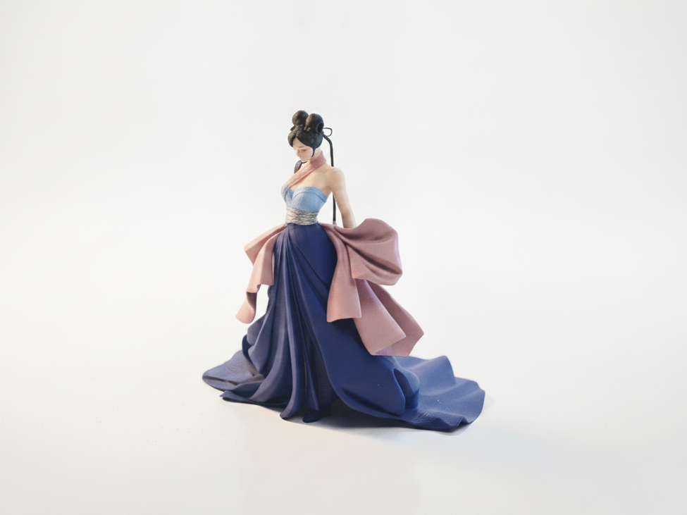 Chun Li Elegant Dress Figurine Gaming 3D Printable