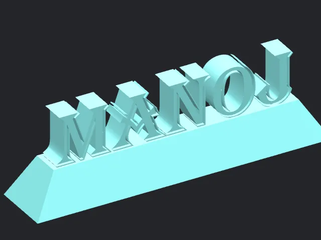 3D printed Name Model