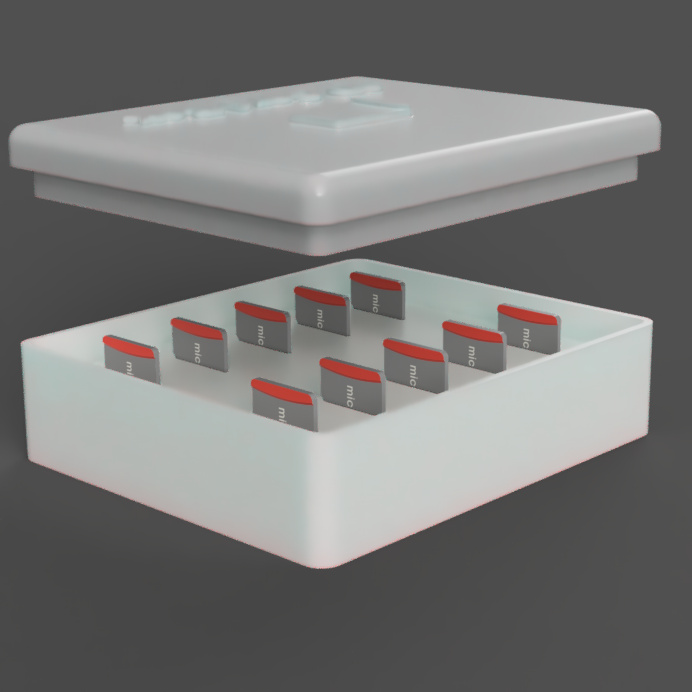 Miniatura 5 do modelo 3D Micro SD Card Case