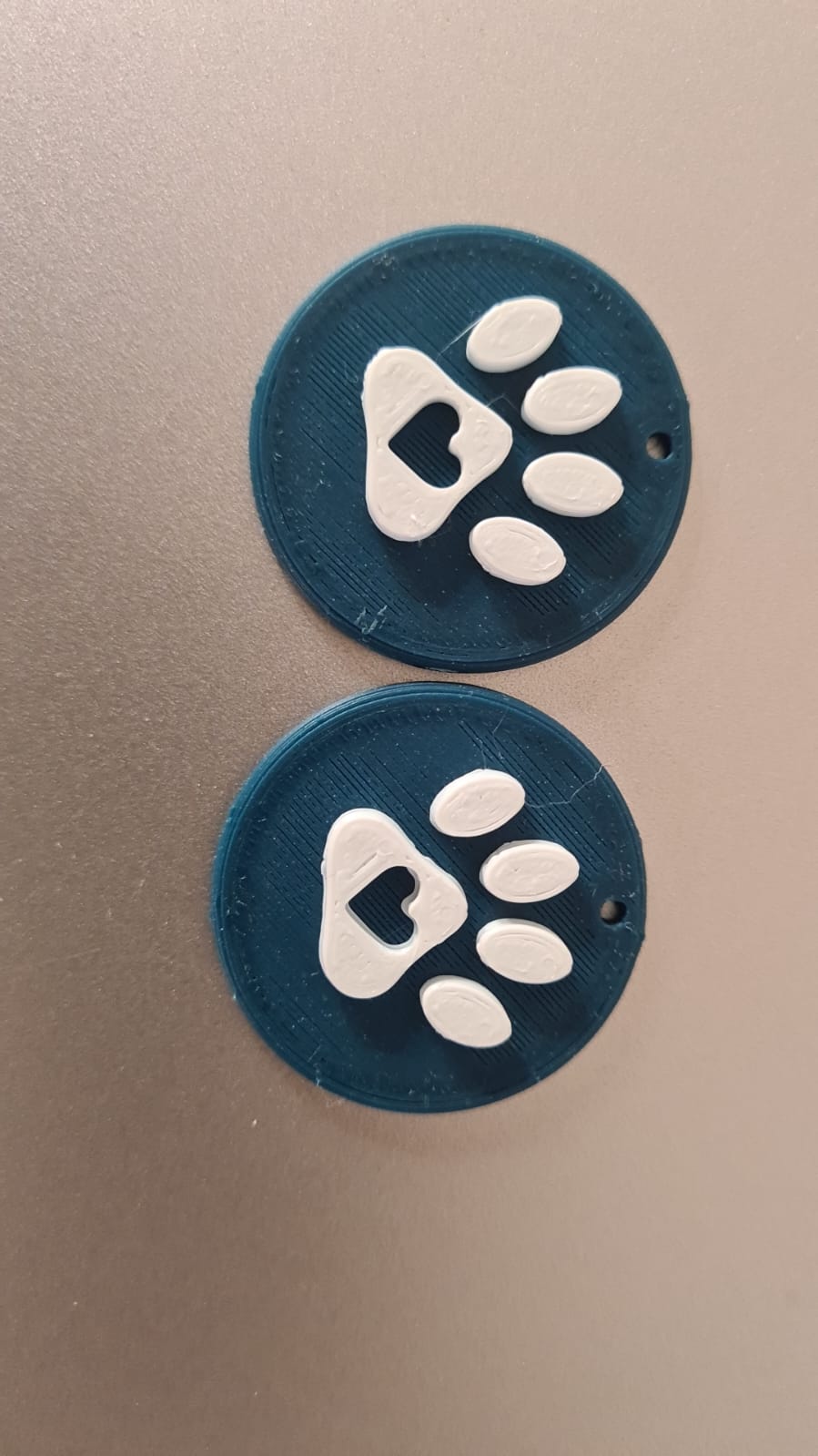 Dog Paw Heart shape earings