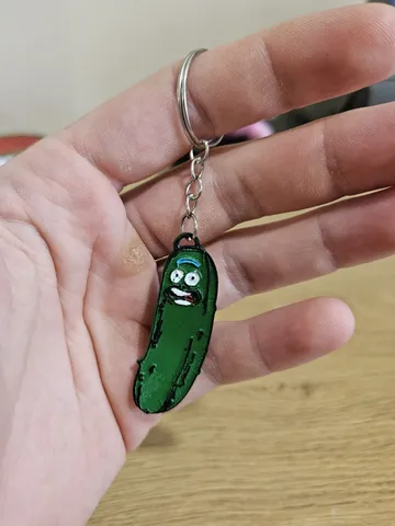 Pickle Rick Keychain