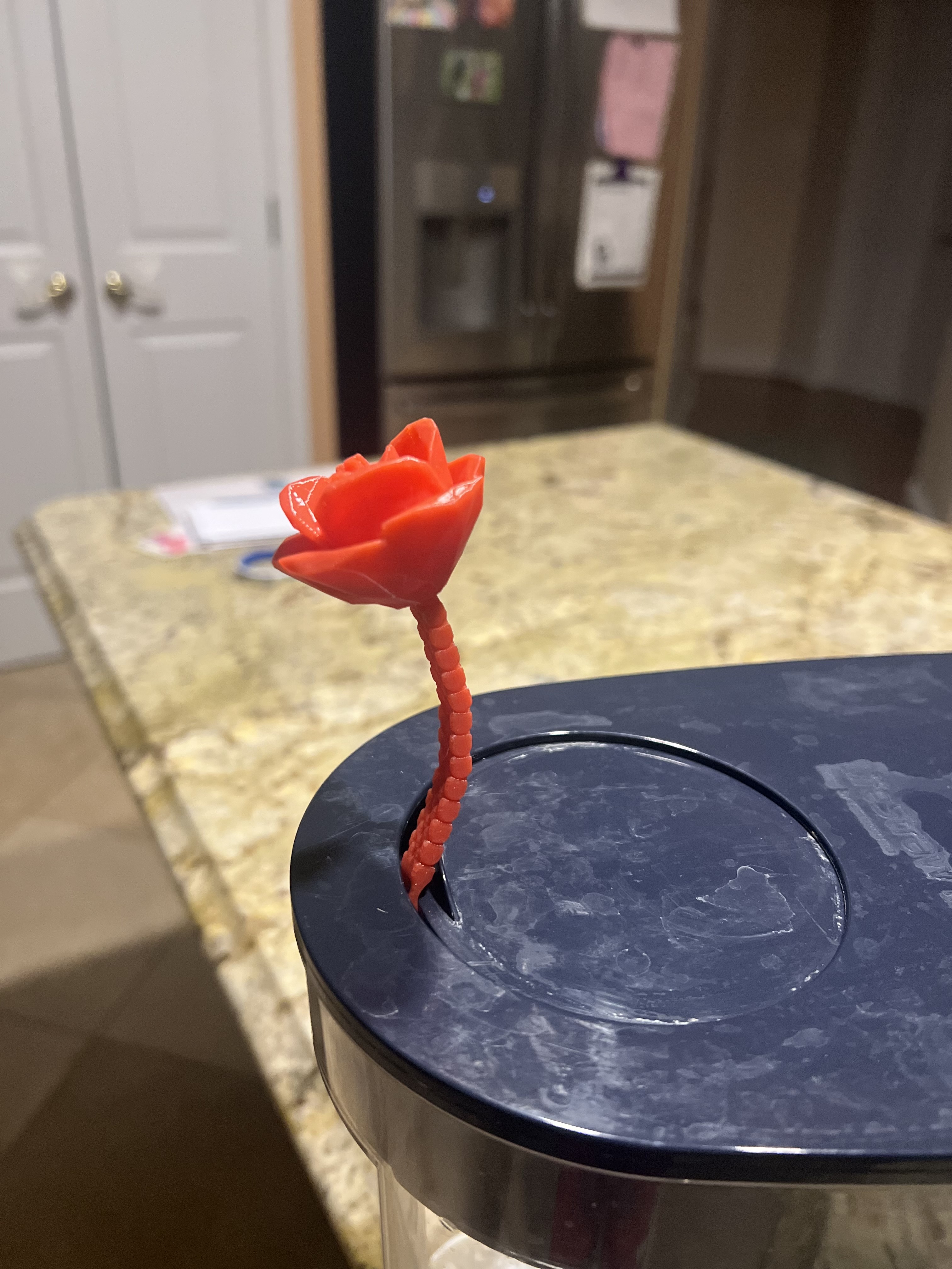 Rose with articulated stem