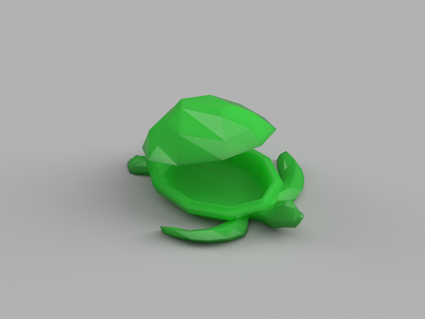 Low Poly Turtle With Compartment by Mako3D | Download free STL model ...