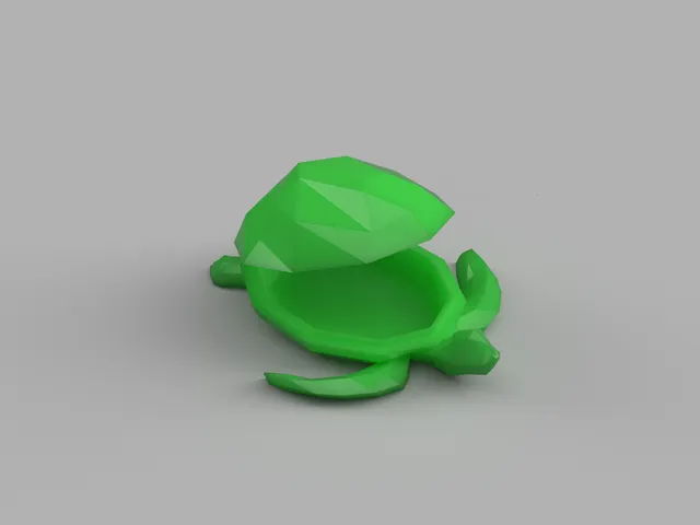 Low Poly Turtle With Compartment