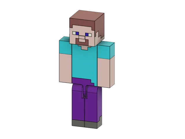 Minecraft Steve (Color Divided for Single Extruder) by kyle plansinis ...