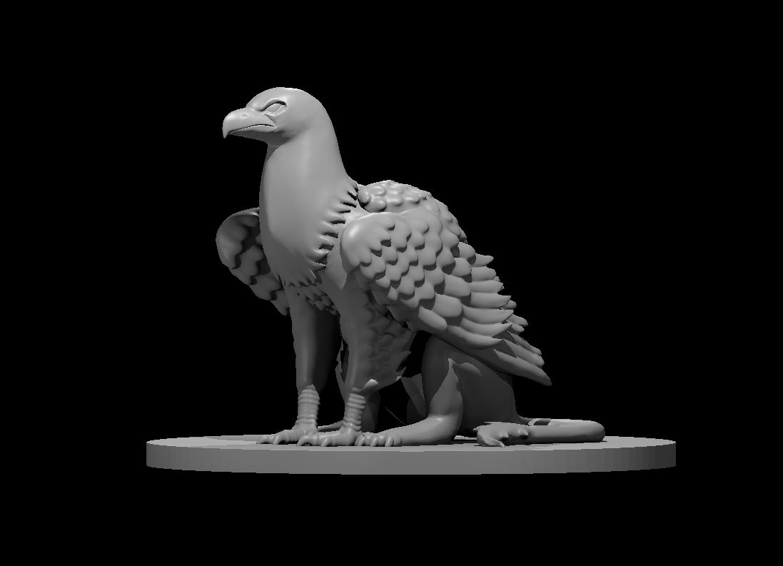 Grumpy Griffon Sitting - cartoony looking and regular